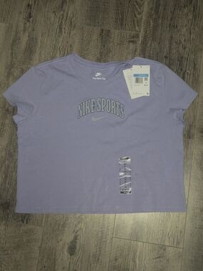 Nike Lavender Graphic Crop Tee